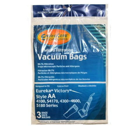 Eureka Type AA Upright Vacuum Bags 3pk Part 158 - Appliance Genie