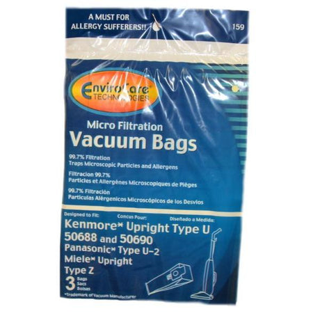 Kenmore 50688 HB Micro Type Z U2 Vacuum Bags Part 159, 159-9 - XPart Supply