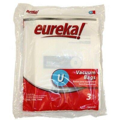 3Pk Genuine Eureka Type U Paper Bags Upright Vacuum Bravo Series Part 54310C-6 - Appliance Genie