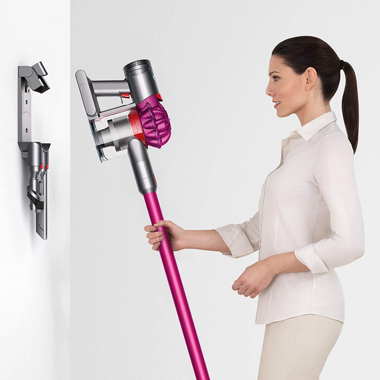 Dyson V7 Motorhead Cord Free Stick Vacuum, Fuchsia SKU 227591-01 - Appliance Genie