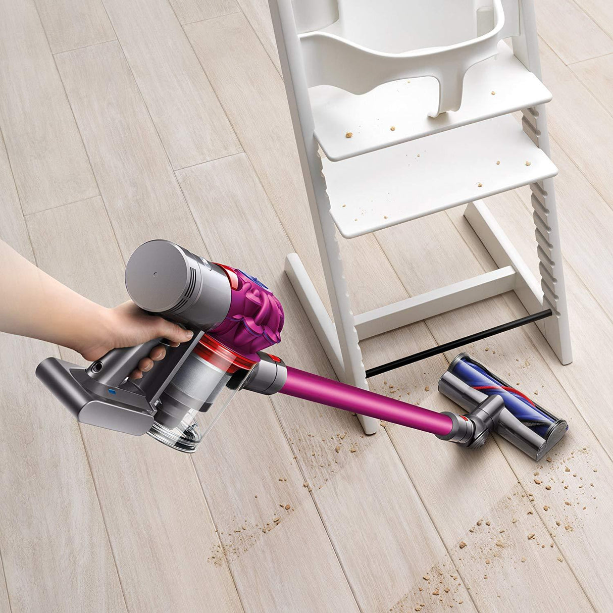 Dyson V7 Motorhead Cord Free Stick Vacuum, Fuchsia SKU 227591-01 - Appliance Genie