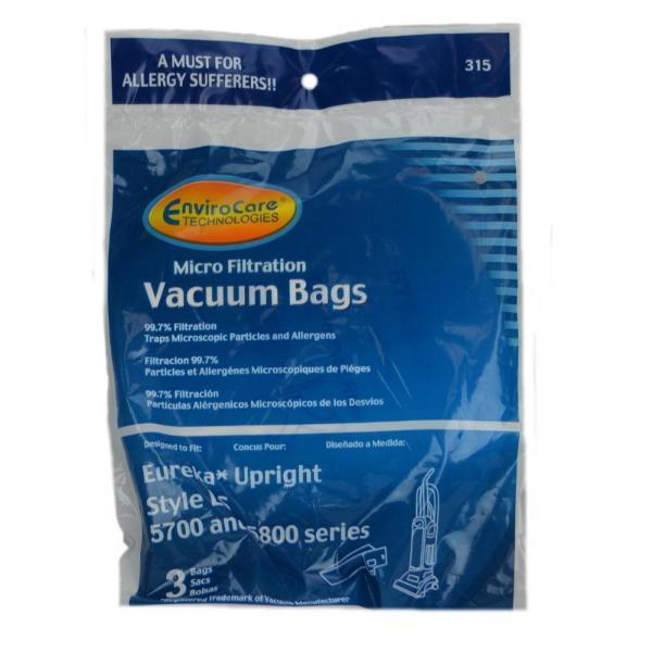 Eureka Type L Upright Vacuum Bags 3pk Part 315 - Appliance Genie