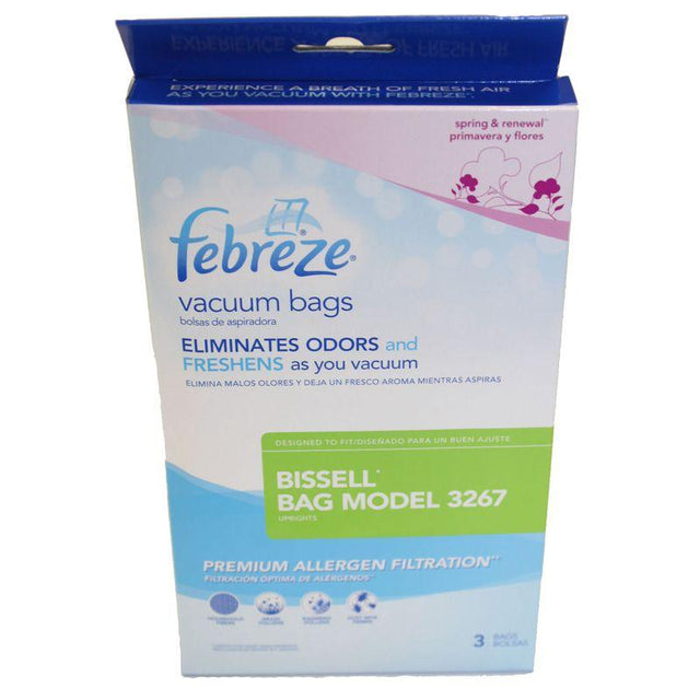 3Pk Febreze/Bissell 3863 6221 Vac Upright, Paper Bags, Part 32671 - Appliance Genie