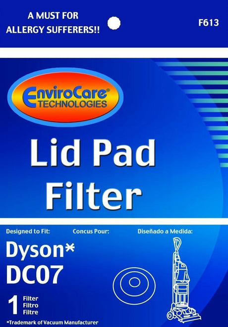 Generic Dyson DC07 Lid Pad Filter part F613 - Appliance Genie