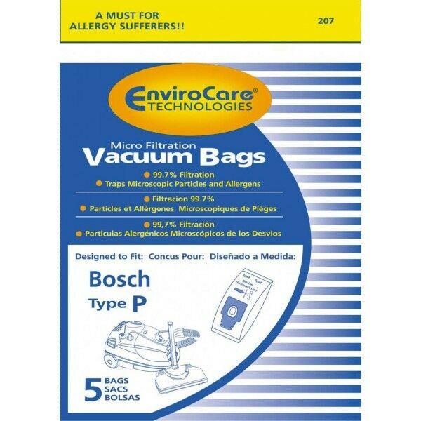 5 Vacuum Bags, BOSCH Type P Canister Vacuum Microfiltration. Part 462586 - Appliance Genie