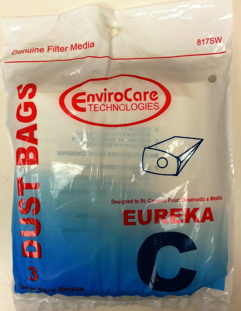 Eureka Type C Vacuum Bags Canister for Mighty Might, 3pk, Part 817SW - Appliance Genie