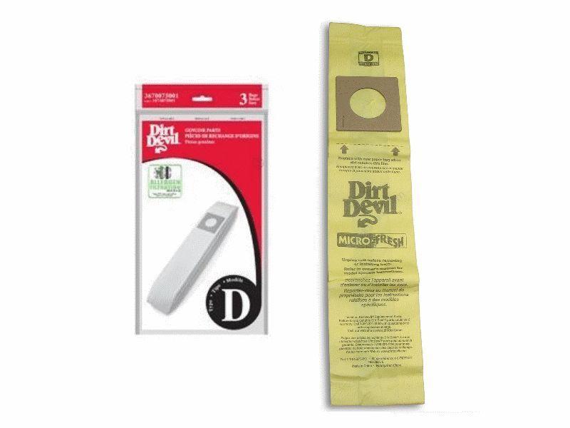 Dirt Devil Upright Type D Micro Vacuum Cleaner 3PK Paper Bags Genuine Part 3670075001 - XPart Supply