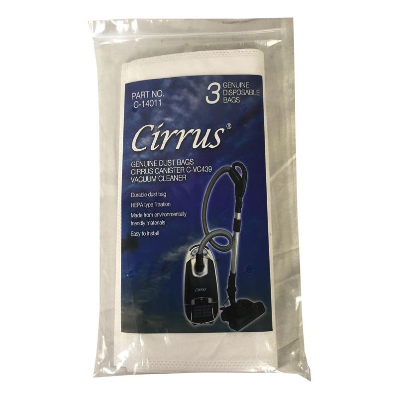 Cirrus Paper Bags, VC439 Canister 3Pk HEPA Cloth Type Part 401020 - Appliance Genie