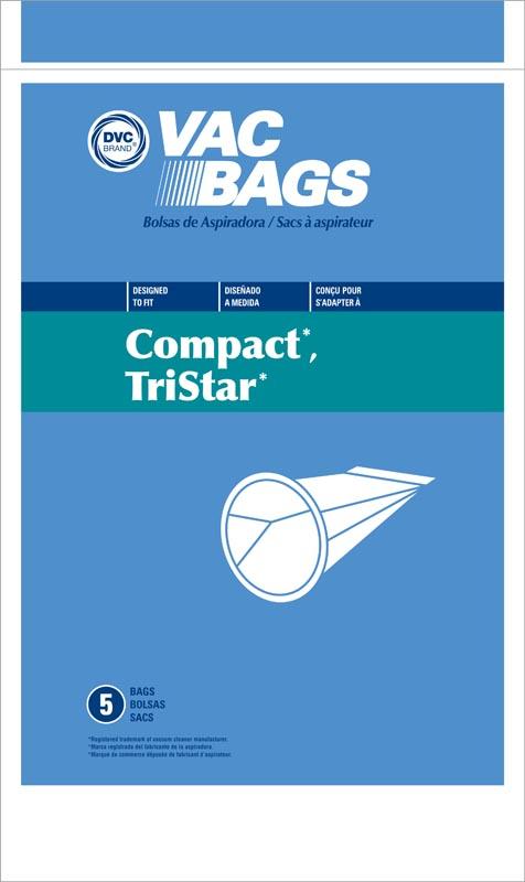 5Pk Vacuum Paper Bags for Compact, Tristar Tank, Generic Part 406805 - Appliance Genie
