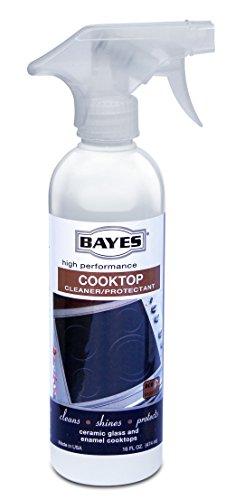 Bayes High-Performence Cooktop Daily Cleaner and Protectant Spray - Cleans, Shines and Protects Ceramic Glass and Enamel Cooktops - 16 Ounce - Appliance Genie