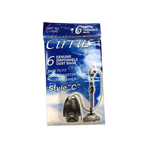 Cirrus CR109 Canister Vacuum Cleaner Style C, 6 Pack Paper Bag # ZW03041-42 - Appliance Genie