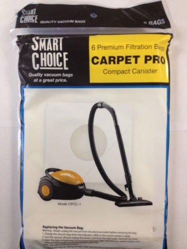 Carpet Pro & Fuller Brush Canister Model CPCC1 Vacuum Bags 6 Pk Part # CC-6 - Appliance Genie