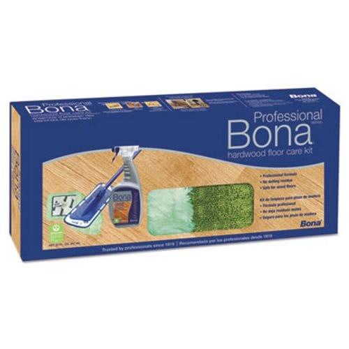 Bona Hardwood Floor Care Kit, 15" Head, 52" Handle, Blue | Four-piece pole is easy to assemble - Appliance Genie