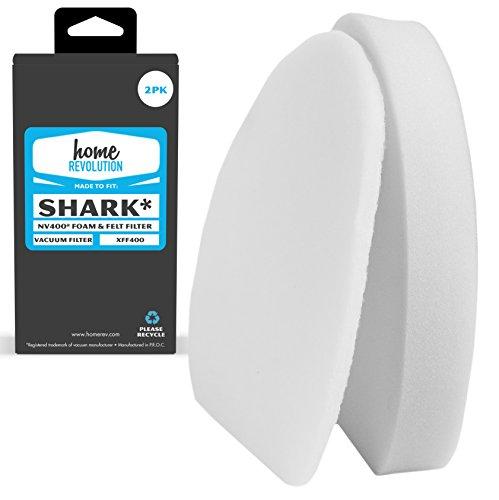 Home Revolution 2 Replacement 1 Foam & 1 Felt Filter Kit, Fits Shark NV400 Upright Vacuums and Part XFF400 - Appliance Genie