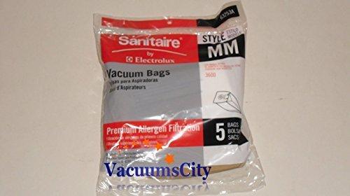 EUREKA Sanitaire 63253A10 Style MM Disposable Dust Bags w/Allergen Filter for 3670G/SC3683A/SC3683B, 5/PK - Appliance Genie