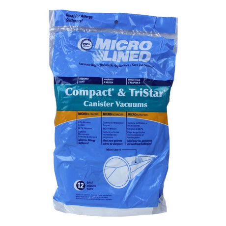 12PK Vacuum Paper Bags for Compact, Tristar Tank Generic Part 471453 - Appliance Genie