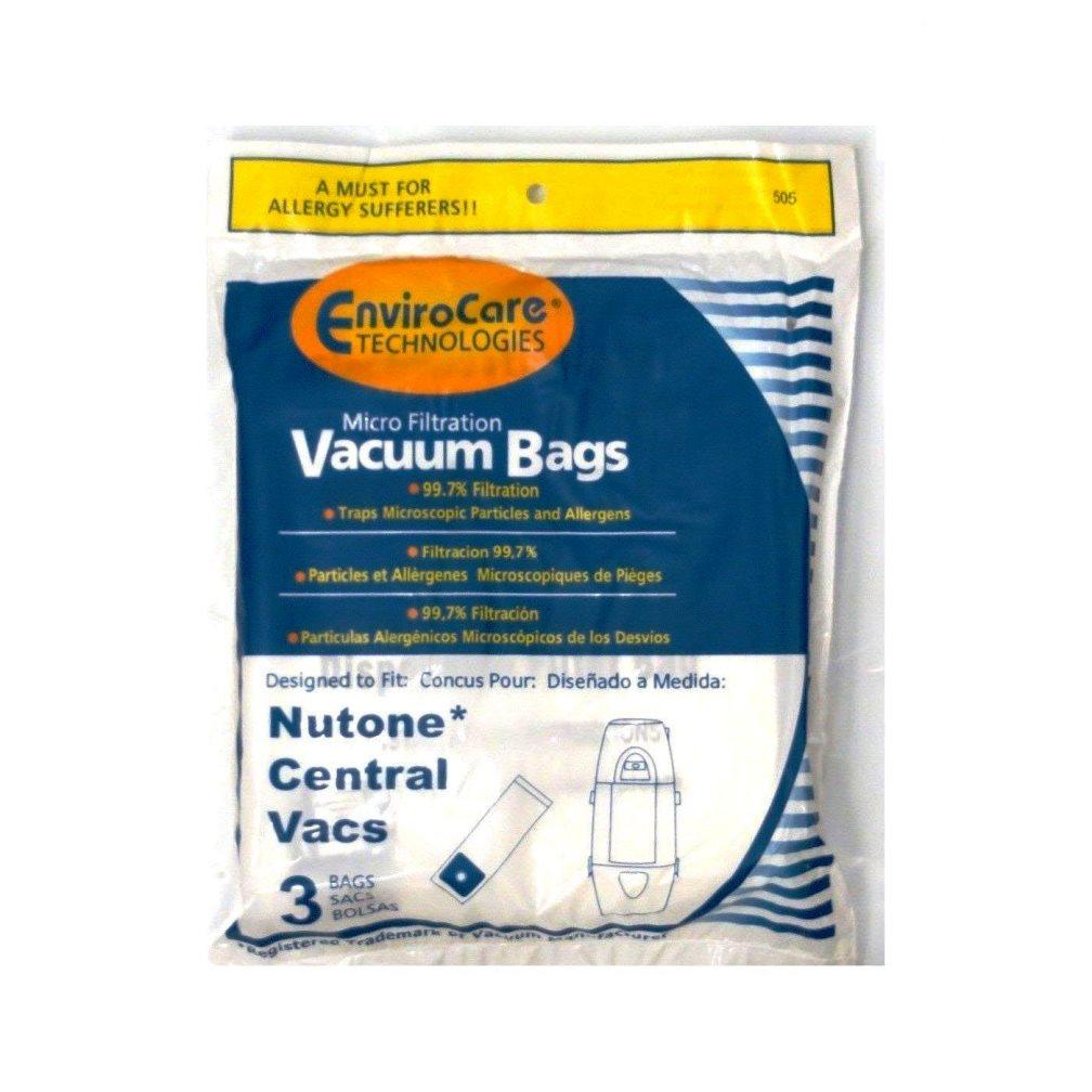 3pk Central Paper Bags for Nutone 505/391, Nutone Micro-Filtration, Part 505 - Appliance Genie