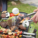 BBQ Grill Tool Set- 14 Piece Stainless Steel Barbecue Grilling Accessories with Multifunctional Scraper,Spatulas,Tong,Skewers,Leak-Free Bottles,Powder Bottles,Chopper,Oil Brush - Appliance Genie