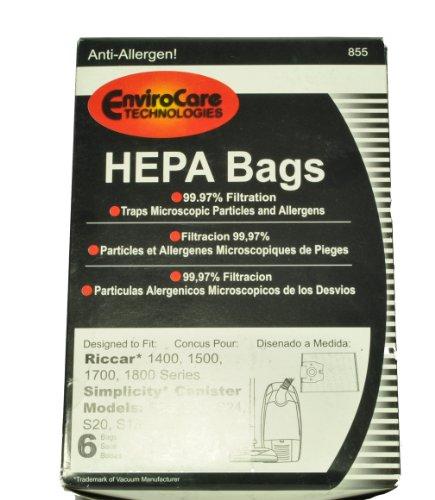 Riccar Simplicity Canister Vacuum Cleaner Bags Part 855 - XPart Supply