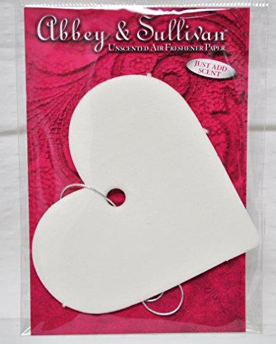 Abbey and Sullivan Heart Shaped Unscented Air Freshener Papers - XPart Supply