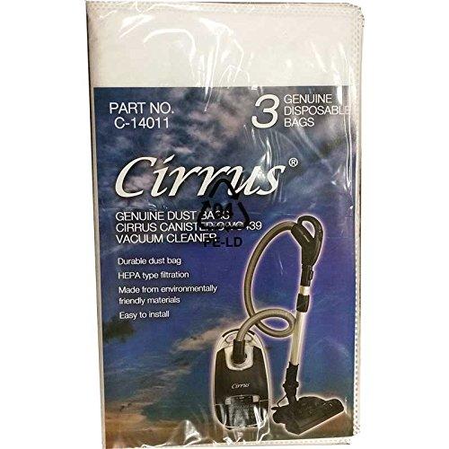 Cirrus Genuine Hepa Dust Bags for Cirrus Canister C-VC439 Vacuums (3 pack)-- Exclusive Listing by Johnston's Vac & Sew - XPart Supply