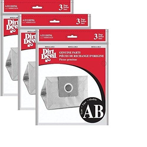 Dirt Devil Type AB Vacuum Bags (9-Pack), AD10096 - Appliance Genie