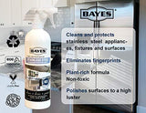 Bayes High-Performance Stainless Steel Cleaner & Protectant - NSF Certified - Cleans, Shines & Protects Indoor & Outdoor Stainless Steel Surfaces - 16 oz - XPart Supply