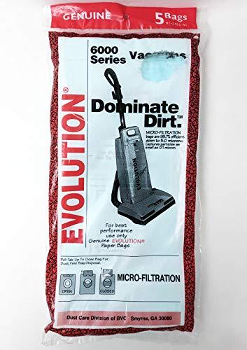 Evolution Bernina Type U Upright 6000 Series Vacuum Micro Paper Bags 5 PK Part E845, 01-2405-01 - Appliance Genie