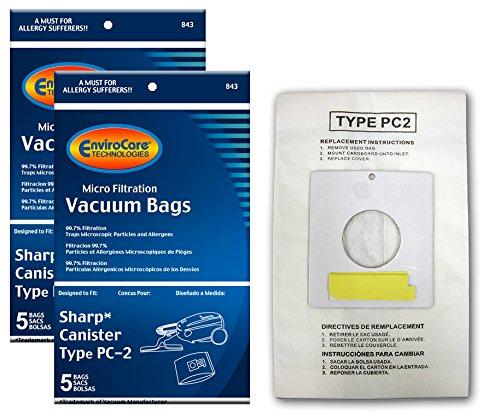 EnviroCare Replacement Vacuum Bags for Sharp Canister Type PC-2 10 Pack - XPart Supply