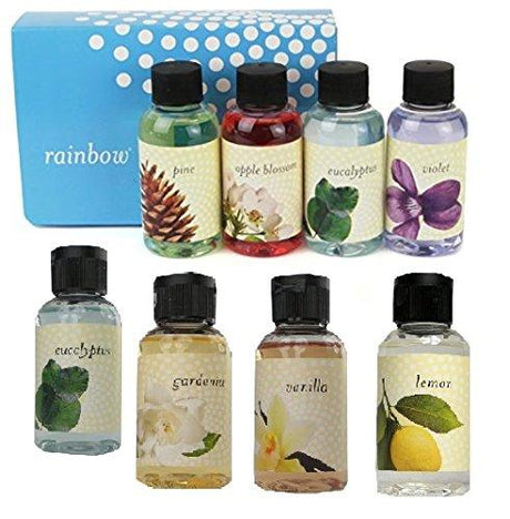 Ultimate Rainbow Fragrance Custom Edition 8 Pack-Violet, 2 Eucalyptus, Pine, Apple Blossom, Vanilla, Lemon, and Gardenia - Appliance Genie