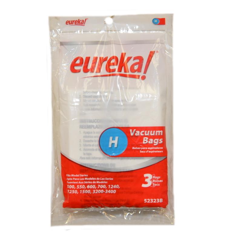 Eureka Type H Vacuum Bags for Canisters 3 pk Genuine Part 52323A , 52323B - Appliance Genie