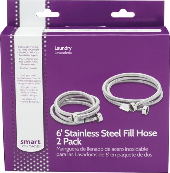 Smart Choice Braided Stainless Steel 6' Washer Fill Hoses - XPart Supply