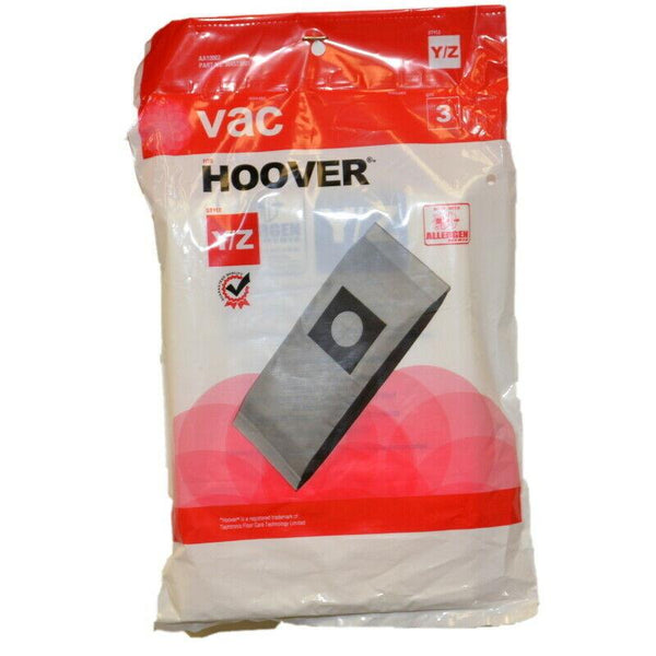 3pk Hoover Type Y & Z Allergen Paper Bags, Part AA10002 - Appliance Genie