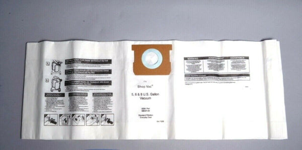 Shop Vac Vacuum Paper Bags, 3PK, 5-8 Gallon Part GK-71205 - Appliance Genie