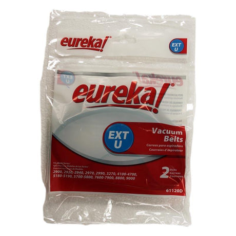 Eureka Extended Life Type U Smart Vac Belts 2 Pk Part 61120G-12, 61120G - Appliance Genie