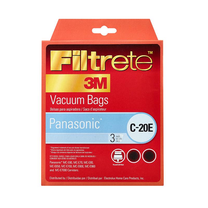 3Pk Filtrete Paper Bags for Panasonic C-20E Part 68702-6 - Appliance Genie