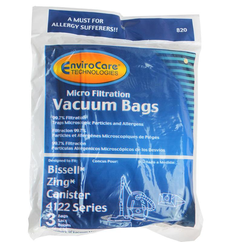 Bissell Paper Vacuum Bags, Zing 4122 Series 3 Pk Generic Part 820 - XPart Supply