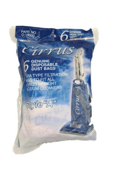 Cirrus Style A HEPA Vacuum Bags, 6pk, Part H846CR, C-14000 - Appliance Genie