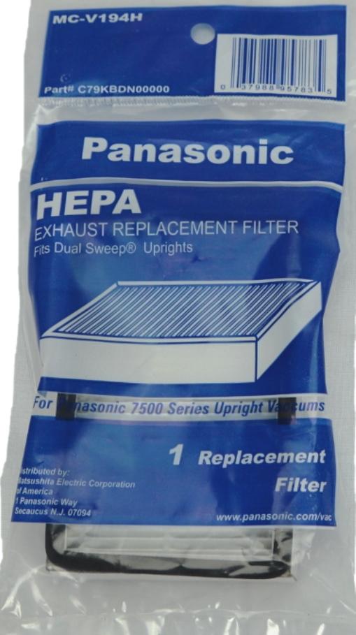 Panasonic Filter, HEPA Exhaust V7500 Series 9658/973/773/775 OEM Part MC-V194H - Appliance Genie