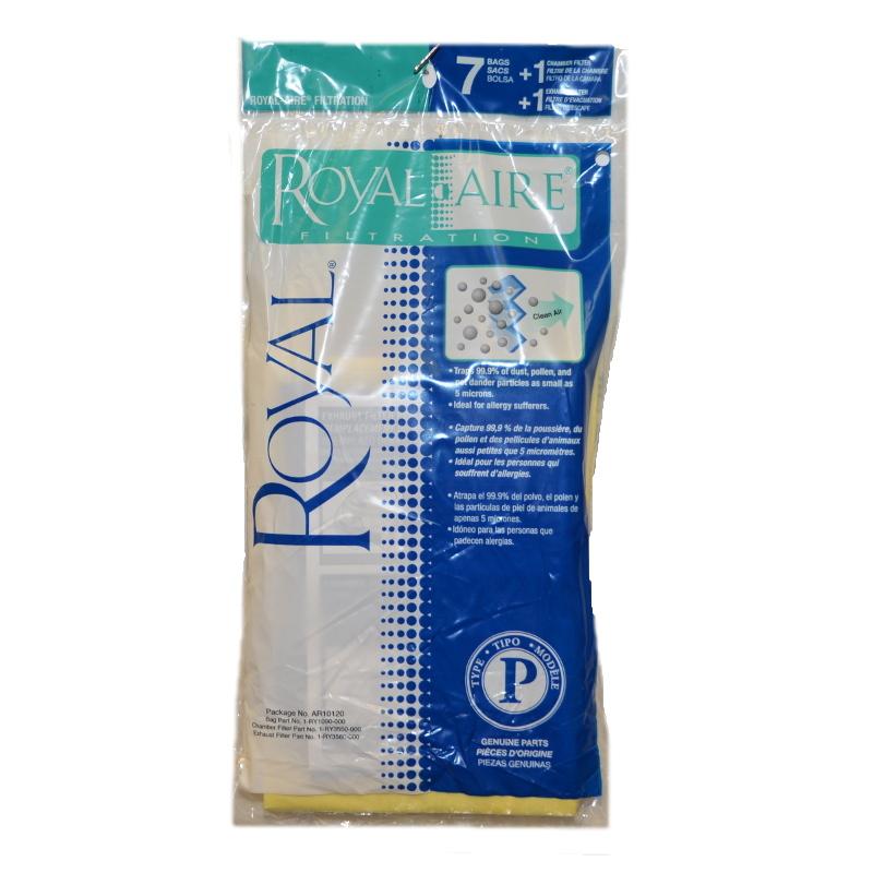 Genuine Royal Aire Type P Paper Bags 7 bags + 2 filters, Part 3RY1100001, AR10120 - Appliance Genie