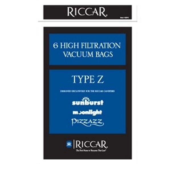 Riccar Canister Vacuum Paper Bags for Pizzazz, Moonlight and Sunburst, 6 Pk Part RZP-6 - Appliance Genie