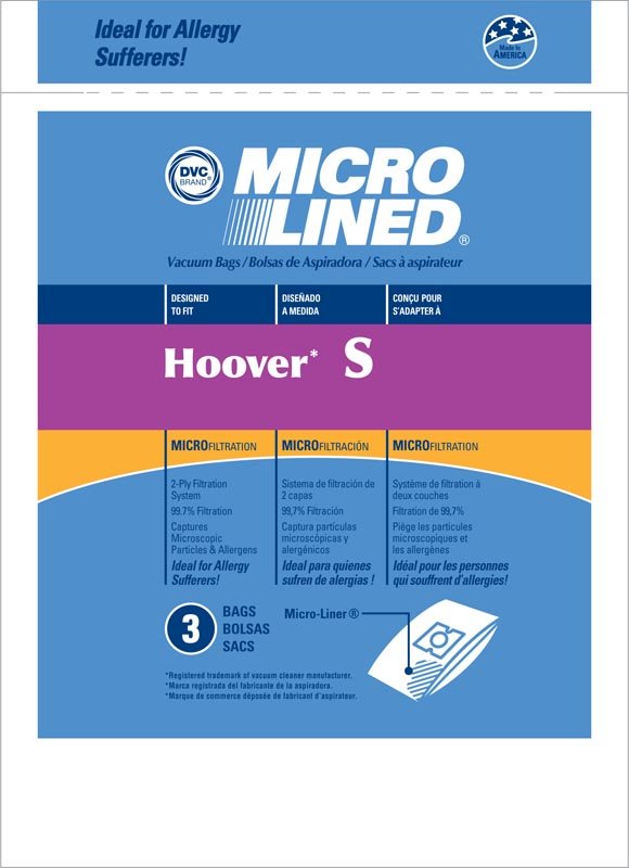 Hoover Style S Micro-Lined Paper Vacuum Bags Generic 3 pack 446947 - XPart Supply