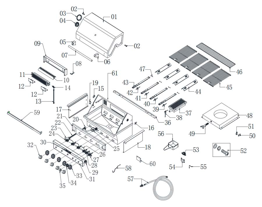 Replacement Grill Parts for KitchenAid 740-0781